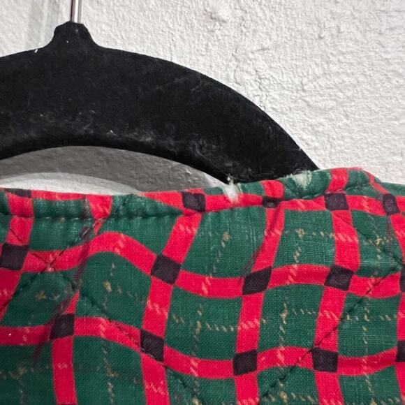 Vera Bradley Holiday Christmas Quilted Jacket Small Green Red Cottage Grandma - Picture 8 of 9